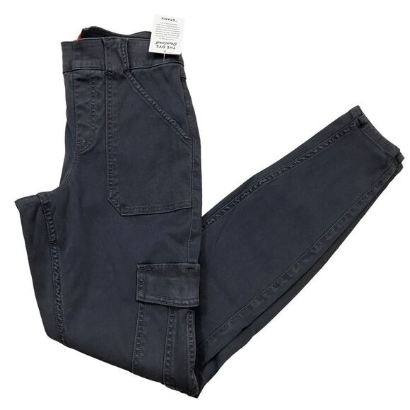 Brand new with Tags Spanx Black Stretch Twill Cargo Pants Size XS Petite - Picture 6 of 16